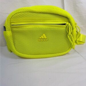 Adidas Neon Yellow Air Mesh Waist Bag NWOT